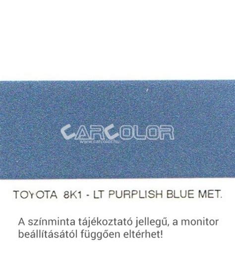 A Toyota színkód helye
