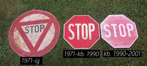 A stoptábla fejlődése