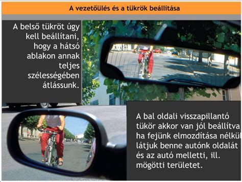 A visszapillantó tükrök helyes beállítása