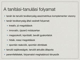 Ablakemelő tanítás folyamata