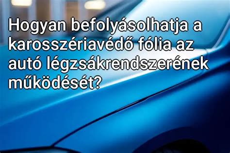 Autó légzsákrendszerének diagramja