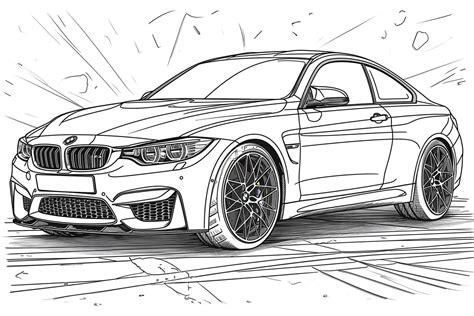 Autó színező oldal