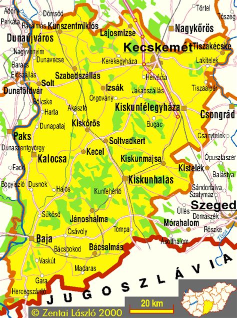 Bács-Kiskun megye térképe