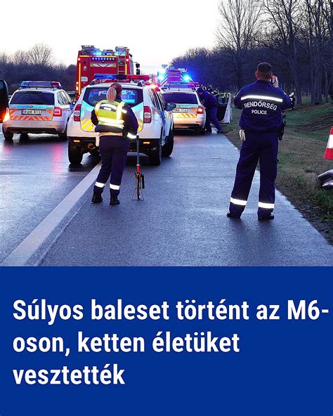 Baleset az M6-os autópályán