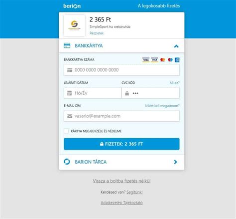 Barion fizetési lehetőség