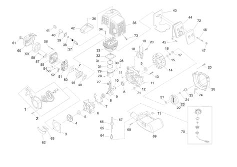 Benzinmotoros fűnyíró robbantott ábra