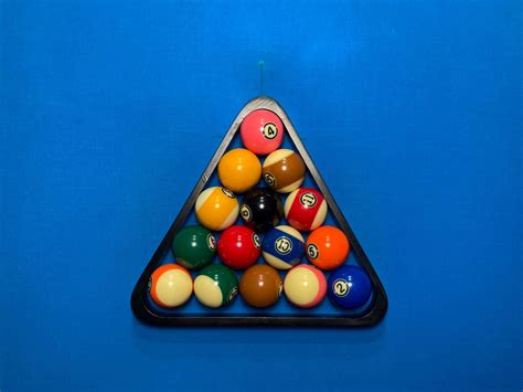 Biliárd golyók helyes felrakása