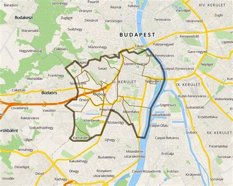 Budapest XI. kerület térképe