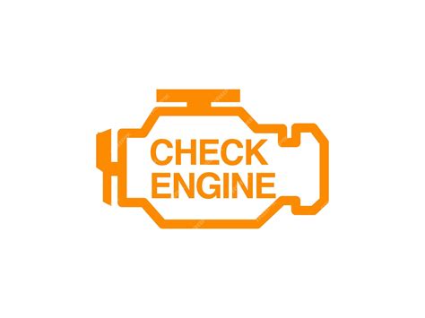 Check engine warning sign