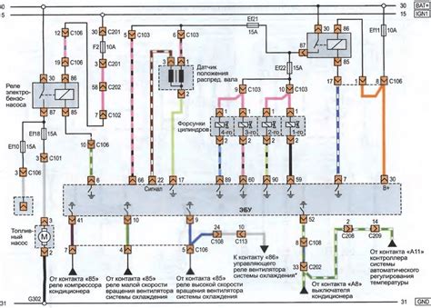 Chevrolet Lacetti kábelköteg javítási diagram