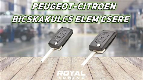 Citroen kulcs csere