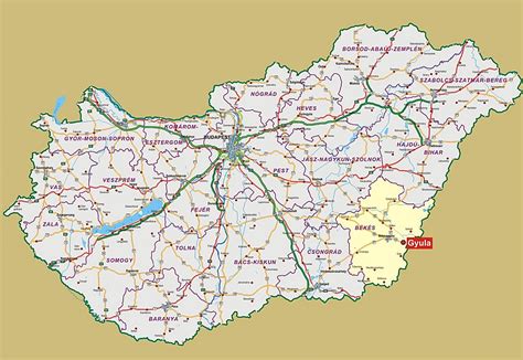 Dunaújváros elhelyezkedése Magyarország térképén