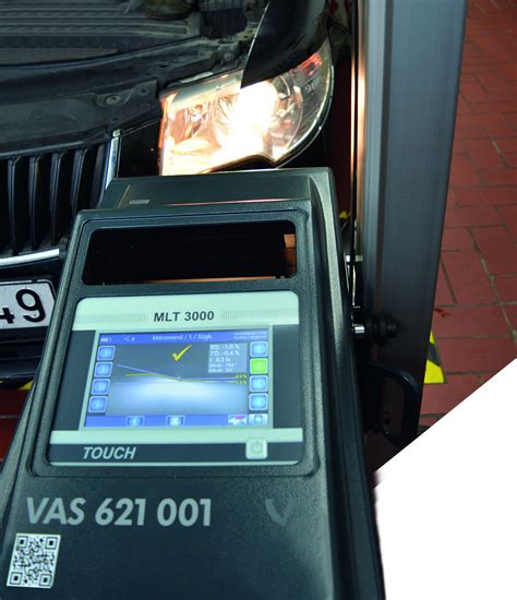 Fényszóróbemérő műszer képernyője