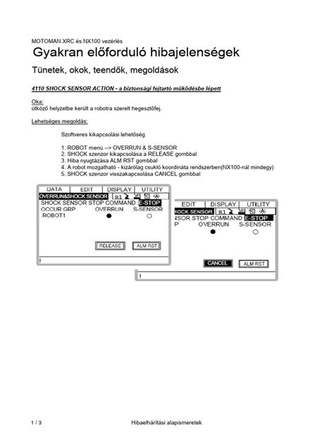 FHP Jeladó Hibaelhárítási Lépések