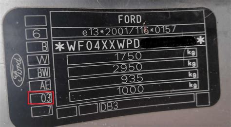 Ford Színkód Helye