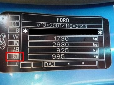 Ford motorháztető színkód