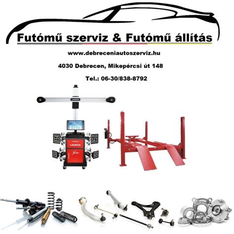 Futómű beállítás folyamata autószerelő műhelyben