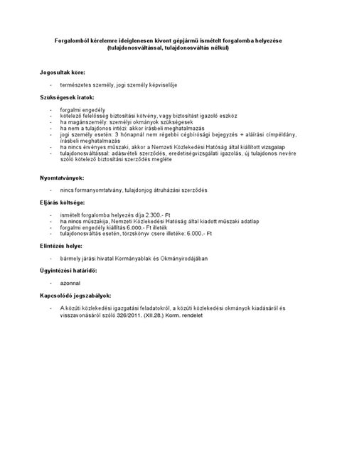 Gépjármű forgalomba helyezése