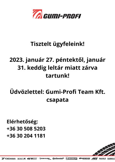 Gumi Profi Team Kft. telephely