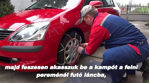 Hólánc felszerelése