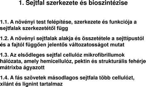 Hemicellulóz szerkezete