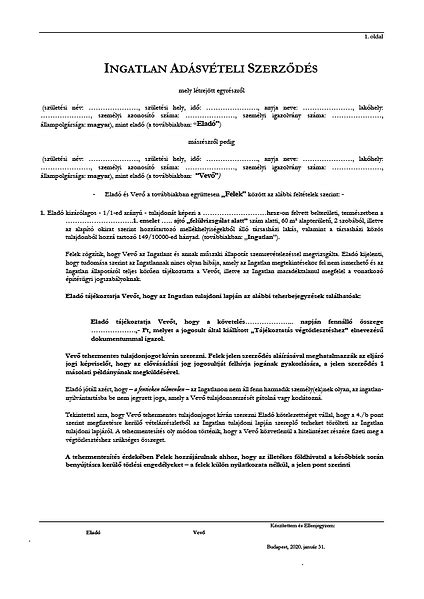 Ingatlan adásvétel