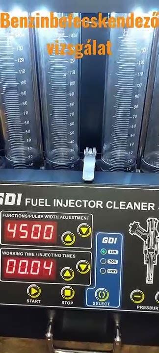 Injektor vizsgálat próbapadon