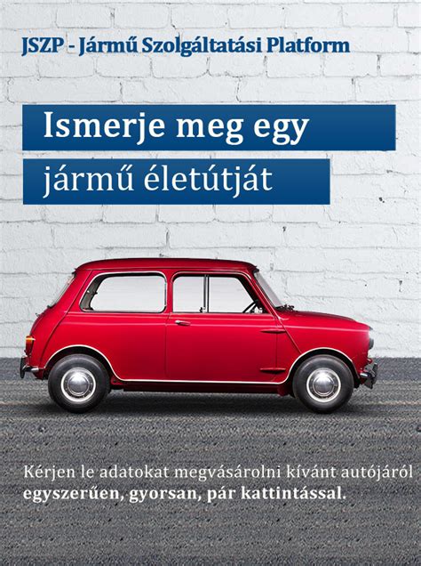 Jármű Szolgáltatási Platform felülete