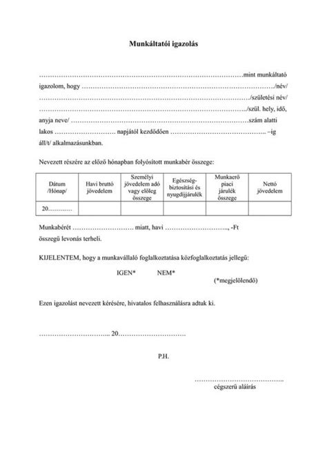 Jövedelem igazolása