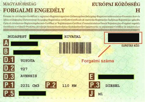 Kétrészes forgalmi engedély