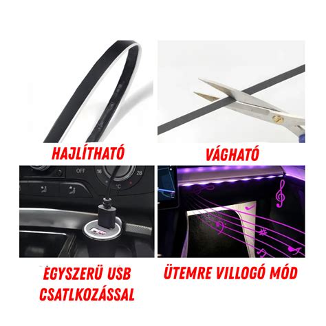 LED világítás műszerfalhoz