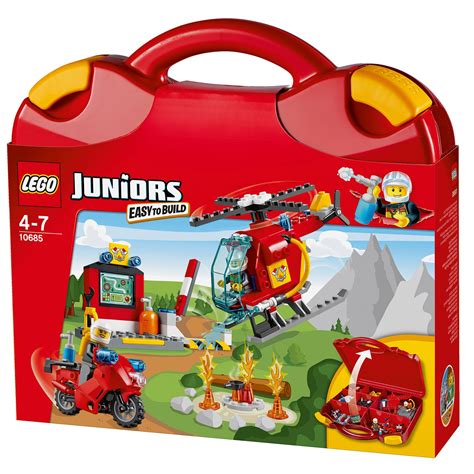 LEGO Juniors Tűzoltó Járőr Játékbőrönd tartalma