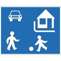 Lakó-pihenő övezet tábla