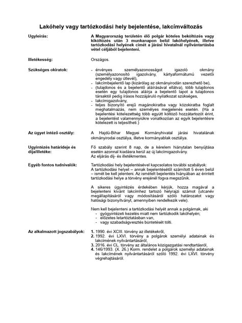 Lakcímváltozás hatása a KGFB-re