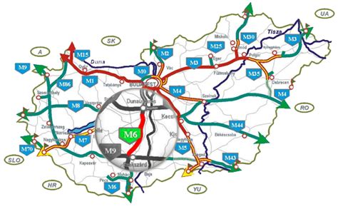 M6 autópálya térképe