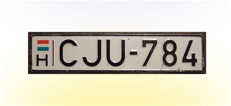 Magyar rendszámtábla