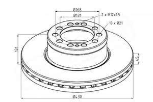 Mercedes Actros féktárcsa