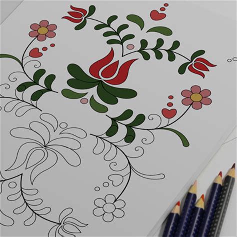 Népművészeti virágmotívumok