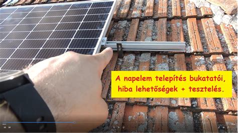 Napelem telepítése