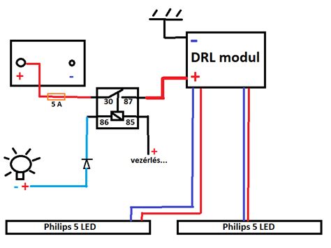 Nappali menetfény bekötése