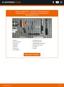 Peugeot Partner fékbetét csere