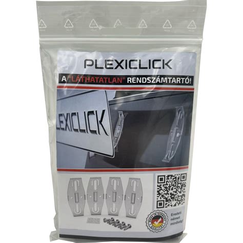 Plexiclick rendszámtábla tartó