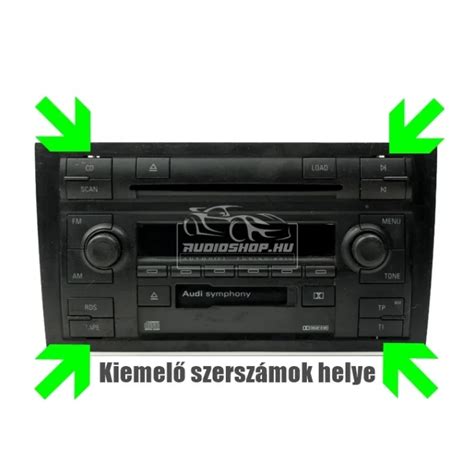 Rádió kiszerelő eszköz használata