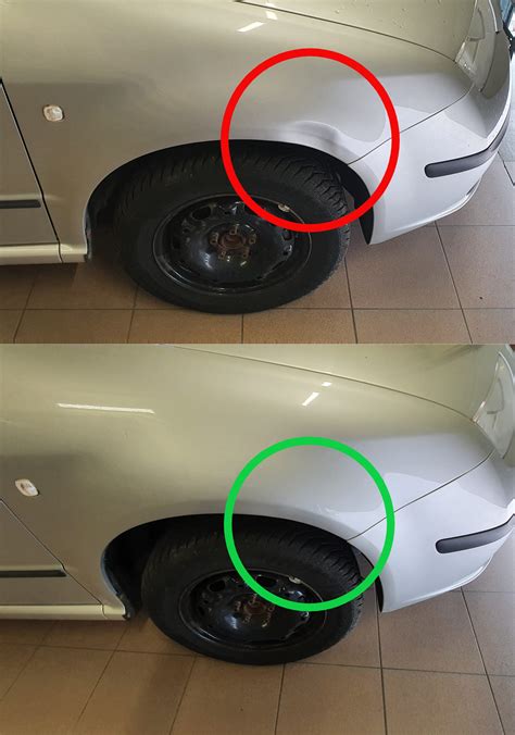 Skoda Fabia sárvédő javítás