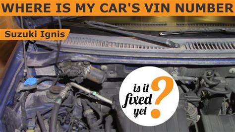 Suzuki Ignis VIN szám helye
