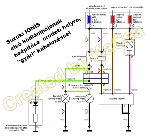 Suzuki Swift Ködlámpa Kapcsoló Bekötése