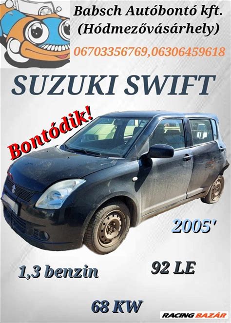 Suzuki Swift különböző alkatrészei