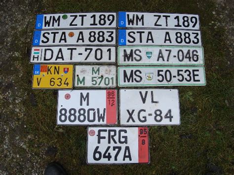 Szlovén rendszám példa