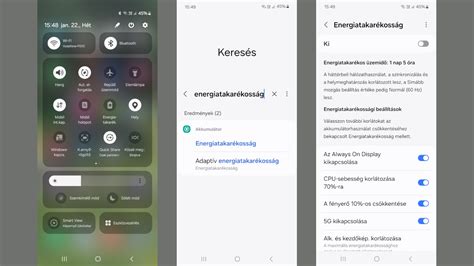 Takarékos üzemmód aktív