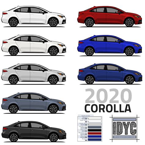 Toyota Corolla színek